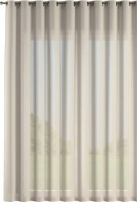 Firana na przelotkach kolor beżowy tkanina półprzezroczysta, strukturalna