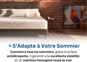 Materac Ondine 80x200 dla dzieci i dorosłych na 1 miejsce - pianka Memory Foam 60 kg/m³ o wysokiej gęstości wzbogacona odświeżającymi mikrokapsułkami żelu