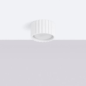 Plafon AURA 1 biały GX53 ryflowany SOLLUX  LIGHTING