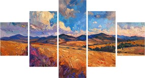Obraz - Obraz olejny przedstawiający krajobraz (125x70 cm)