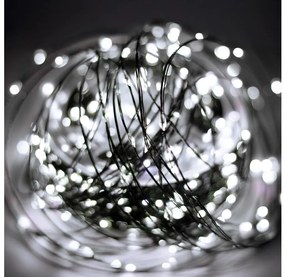 Zewnętrzny łańcuch świąteczny LED 1500 diod/230 V, 8 funkcji, 153 m, IP44, zimne białe światło + pilot