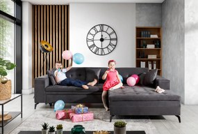 Narożnik z funkcją spania SOLANGE VELVET zielony prawy ELTAP