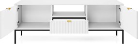 Szafka RTV stojąca STELLARE 154 cm do Salonu pod Telewizor 1 Szuflada - Biały