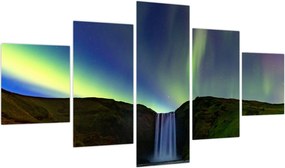 Obraz - Zorza polarna na Islandii (125x70 cm)