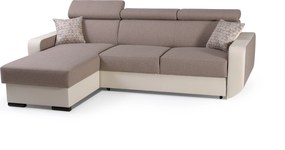 Masseno Narożnik PALAZZO z funkcją spania i pojemnikiem na pościel Narozniki L, Rozkładana sofa - Brązowy, INARI 23+MADRYT 912