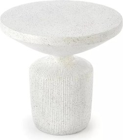 Stolik kawowy Sintro 54 cm - białe lastryko