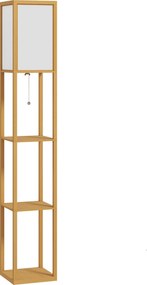 HOMCOM Lampa stojąca z 3 półkami, lampa podłogowa z oprawką E27, 26 x 26 x 160 cm, do salonu/sypialni (bez żarówki) | Aosom PL