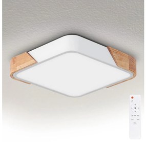 Brilagi - ściemnialna oprawa LED PILANA LED/48W/230V dąb/biały 42x42 cm + pilot
