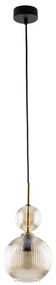 Lampa wisząca na przewodzie SOPHIA 1xE14/10W/230V czarny/przydymiony beż