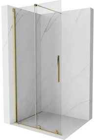 Mexen Velar ścianka prysznicowa rozsuwana Walk-in 70 x 200 cm, transparent 8 mm, złota - 871-070-000-03-50