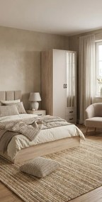 Szafa z lustrem i szufladami dąb sonoma + kaszmir L3-B08