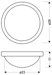 Lampa sufitowa w kolorze złota ze szklanym kloszem ø 28 cm Roda – Candellux Lighting