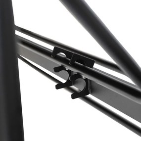 Huśtawka Ogrodowa CARMEN Szara/Czarna Nowoczesna