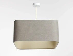 Lampa wisząca KWADRO LEN 001-40w30 jasna beżowa BPS KONCEPT