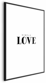 Plakat Simple Love 40x60 cm z ramą czarną z marginesem ARTGEIST B