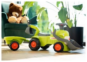 Falk traktorek claas jeździk z przyczepką ładowarką i łyżką
