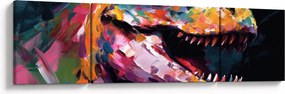Obraz - Dinozaur, malarstwo (170x50 cm)