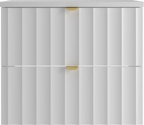 Szafka łazienkowa pod umywalkę nablatową Arcos 06, biały mat, 60 cm - zestaw 1