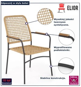 Rattanowe krzesło boho T9-N60
