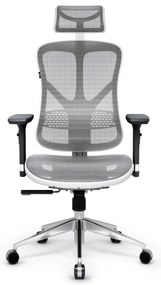 Fotel ergonomiczny Diablo V-Basic, biało-szary