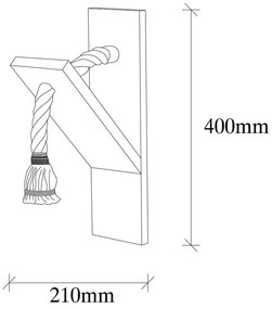 Kinkiet w naturalnym kolorze Erebos – Opviq lights