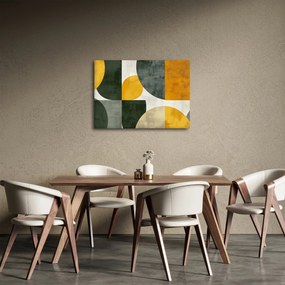 Obraz - Abstrakcja w oliwkowym kolorze (70x50 cm)