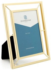 Metalowa ramka stojąca/ścienna w kolorze złota 10x15 cm Prisma – Zilverstad
