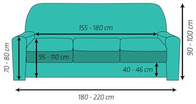 4Home Multielastyczny pokrowiec na kanapę Comfort, szary, 180 - 220 cm, 180 - 220 cm