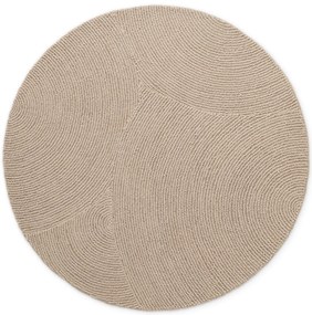 Dywan wełniany Hanse Home Eleni beżowy 120 cm x 120 cm koło