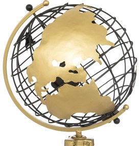 Duży globus dekoracyjny, metalowy, 70 cm