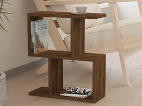 Skandynawski stolik kawowy z dwoma poziomami z orzecha włoskiego L45 cm - ZET