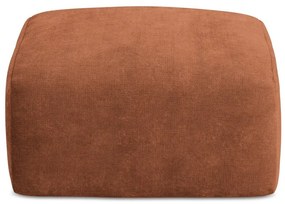 Podnóżek z tkaniny szenilowej w kolorze terakoty Leila – Makamii