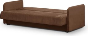 Sofa z Funkcją Spania PORTO Wersalka Rozkładana Dwuosobowa Ciemnobrązowa Nowoczesna do Salonu