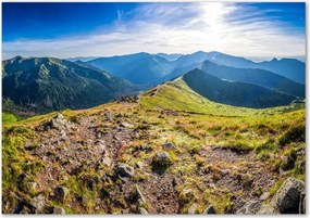 Foto obraz szkło akryl Panorama górska