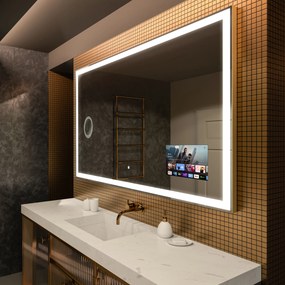 Lustro łazienkowe LED prostokątne na wymiar 50x50-200x100 cm, podświetlenie 3000/4500/7000K - Artforma LED01