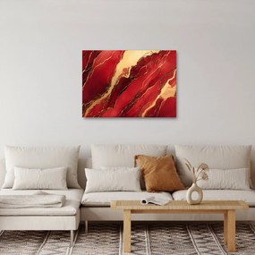 Obraz - Czerwono-złoty marmur (70x50 cm)