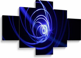 Obraz niebieskich spiral (125x70 cm)