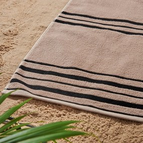 Beżowy ręcznik plażowy 75x150 cm Banded Stripe – Catherine Lansfield