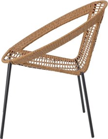 Zestaw mebli ogrodowych z imitacji rattanu w naturalnym kolorze dla 2 osób Dudine – Bloomingville