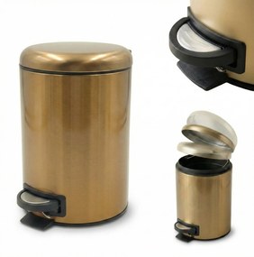 Kosz łazienkowy STEG z wolno opadającą pokrywą, wyciągany pojemnik, 3 l