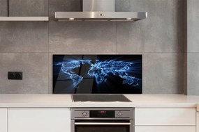 Panel nad Blat Kuchenny Niebieska Mapa Świata