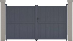 Brama aluminiowa "Maurice" - 299.5 x 155.9 cm - Szara