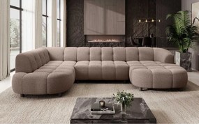 Narożnik VELPA XL Lewostronny z elektryczną regulacją siedziska w tkaninie LOOP 08 WERSAL