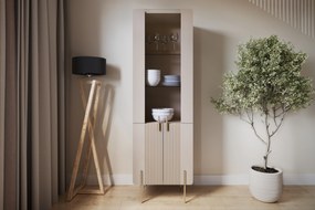 Witryna Malmi 60 cm - kaszmir / złote nóżki