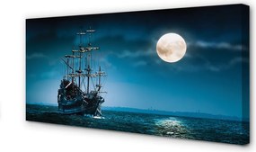 Obraz na płótnie Statek w Blasku Księżyca