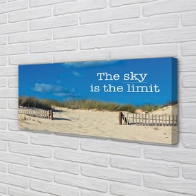 Obraz canvas na ścianę Napis na Piaszczystej Plaży