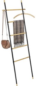 Czarno-naturalna metalowa drabina dekoracyjna Loft – Wenko