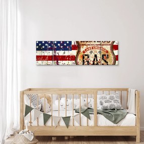 Obraz - Vintage flaga (170x50 cm)