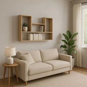 Skandynawski Regał Wiszący Dąb Artisan W3-G41