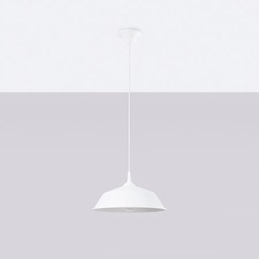 Lampy wiszące skandynawski Quarix, stal - 1 źródło światła 4000K - L.34 x H.74 cm - biały